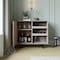 Flash Furniture Elmont Bar and Sideboard w/Shaker Style Single Door Cabinet w/Hanging Glass and Shelves, Gray NAN-F-HY-B23113-GRY-GG - alternate 10